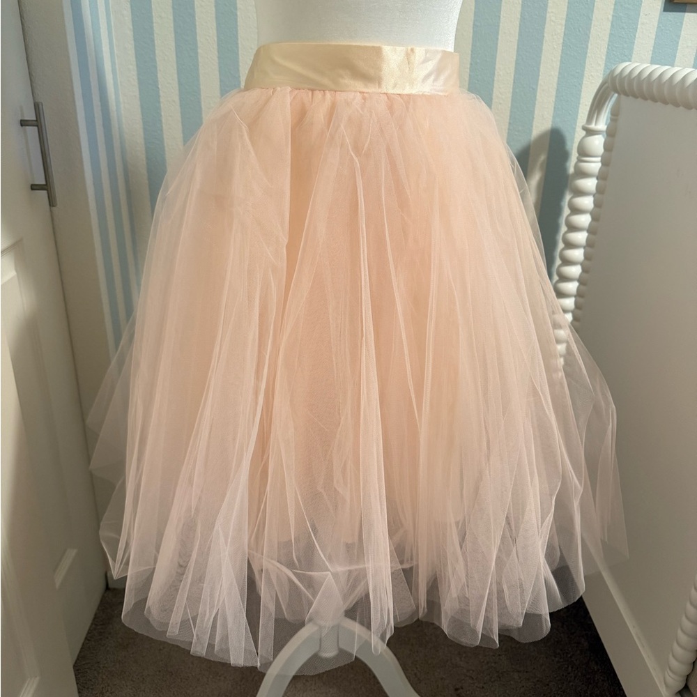 Elegant Cream Tulle Skirt